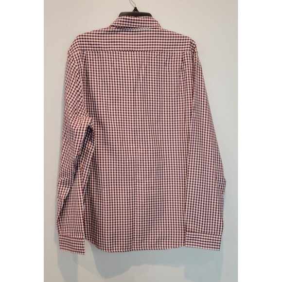 Tailor Vintage Shirt Mens XL maroon white Plaid Button Down Long Sleeve Cotton - Picture 2 of 6